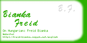 bianka freid business card